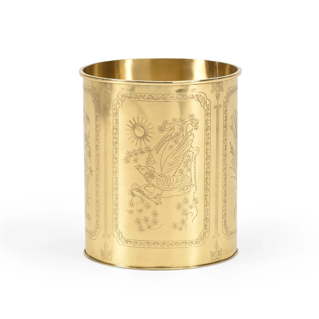 American Home Furniture Wildwood Brass Waste Basket