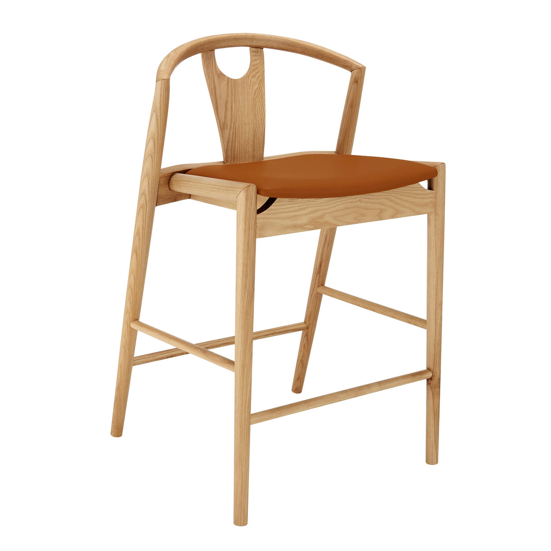 Dark Tan Leatherette/Natural