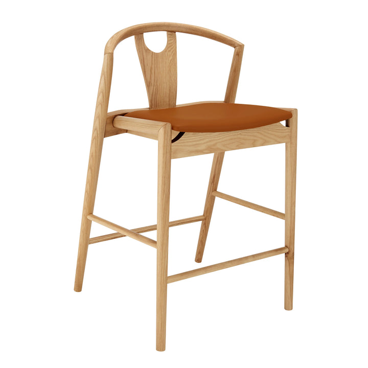 Dark Tan Leatherette/Natural