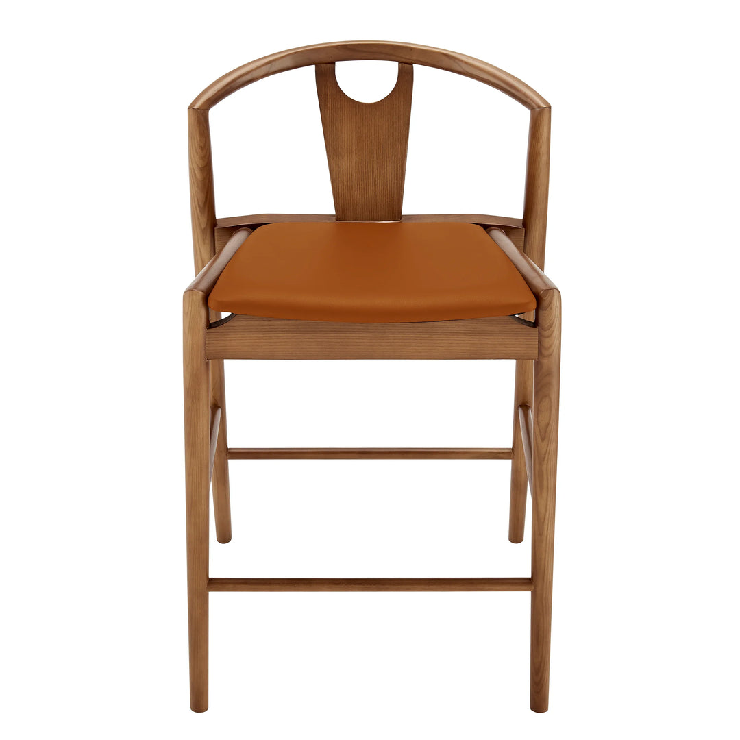 Dark Tan Leatherette/Walnut