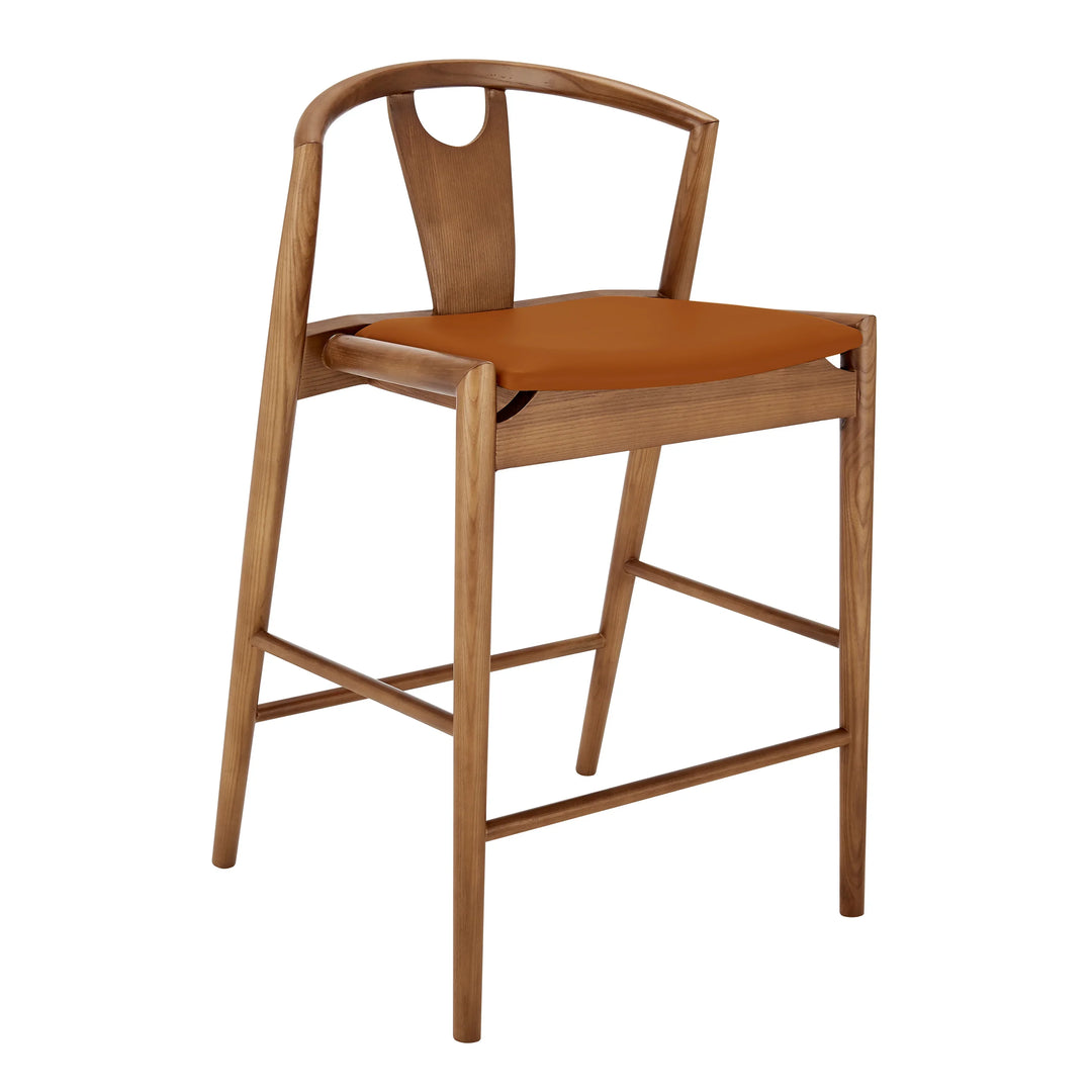 Dark Tan Leatherette/Walnut