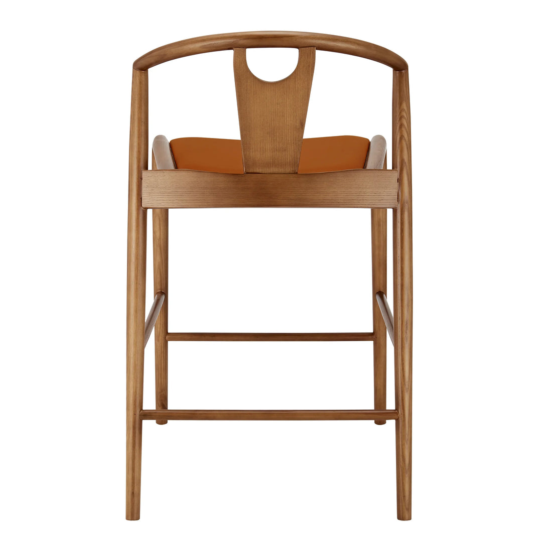 Dark Tan Leatherette/Walnut