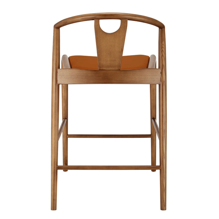 Dark Tan Leatherette/Walnut