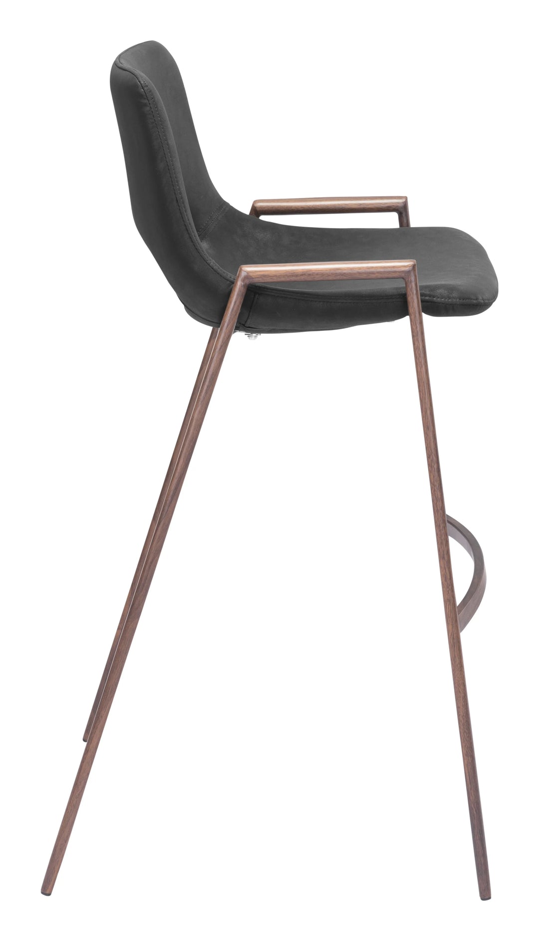 Desi Barstool (Set of 2) Black & Walnut - AmericanHomeFurniture