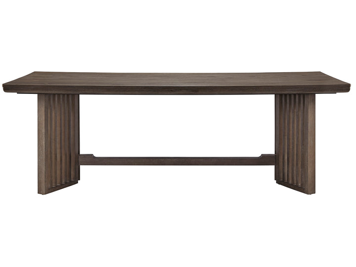 Kavanaugh Weathered Kona Brown Trestle Dining Table - D5612-21