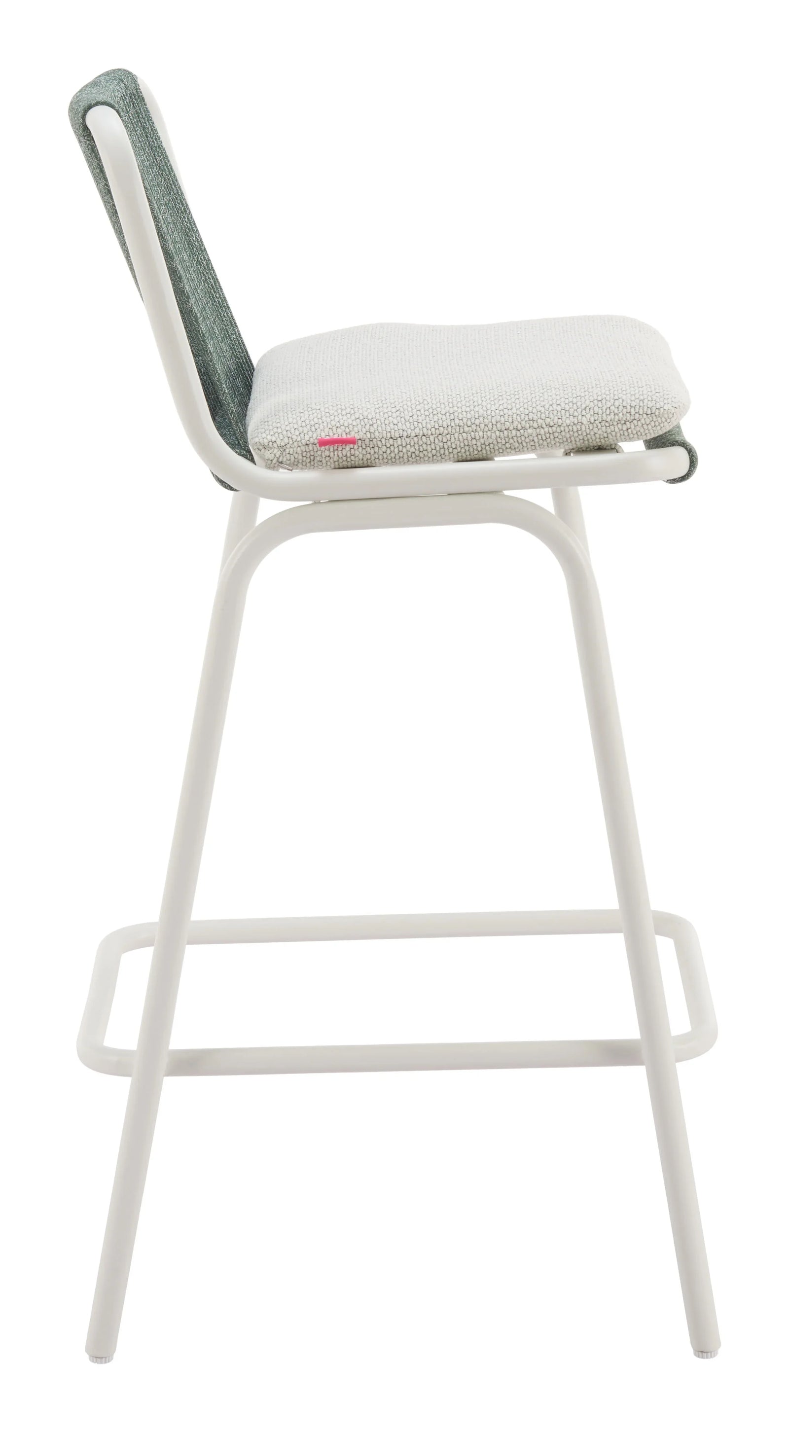 Zuo Luft Barstool (Set of 2) White & Green BAR STOOLS + COUNTER STOOLS