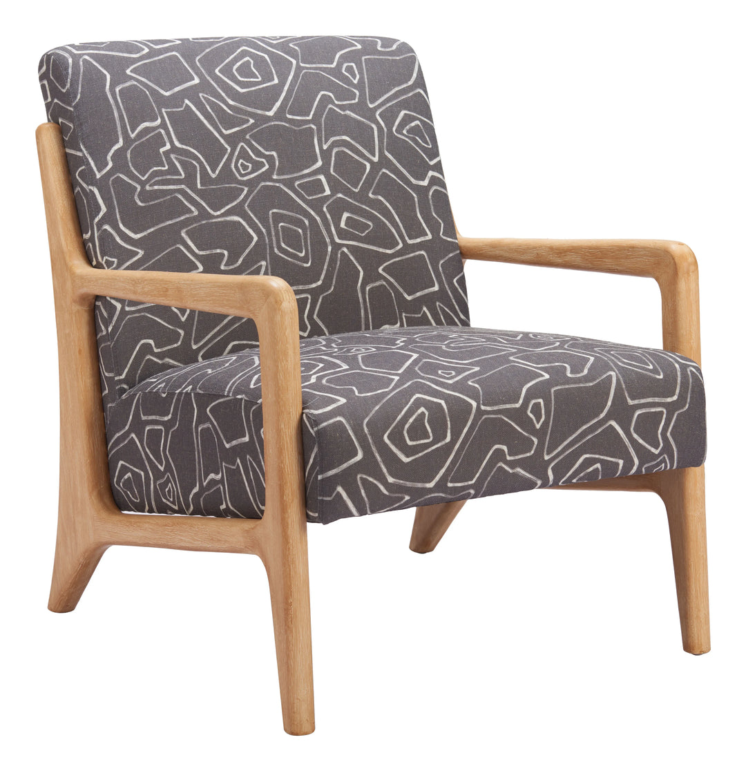Runa Accent Chair Gray & Natural - AmericanHomeFurniture
