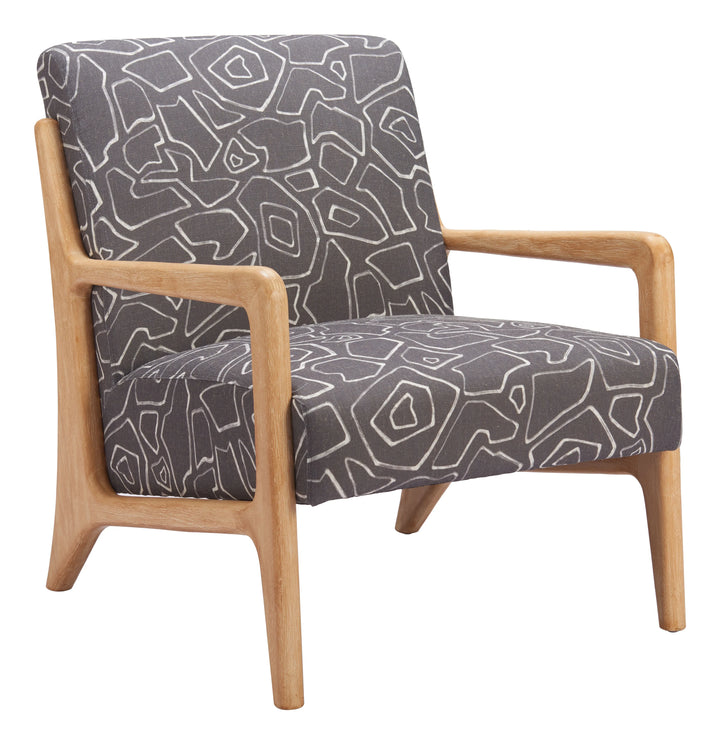 Runa Accent Chair Gray & Natural - AmericanHomeFurniture