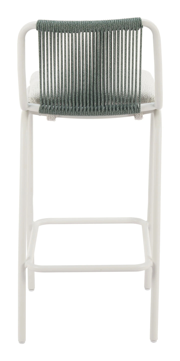 Luft Barstool (Set of 2) White & Green - AmericanHomeFurniture