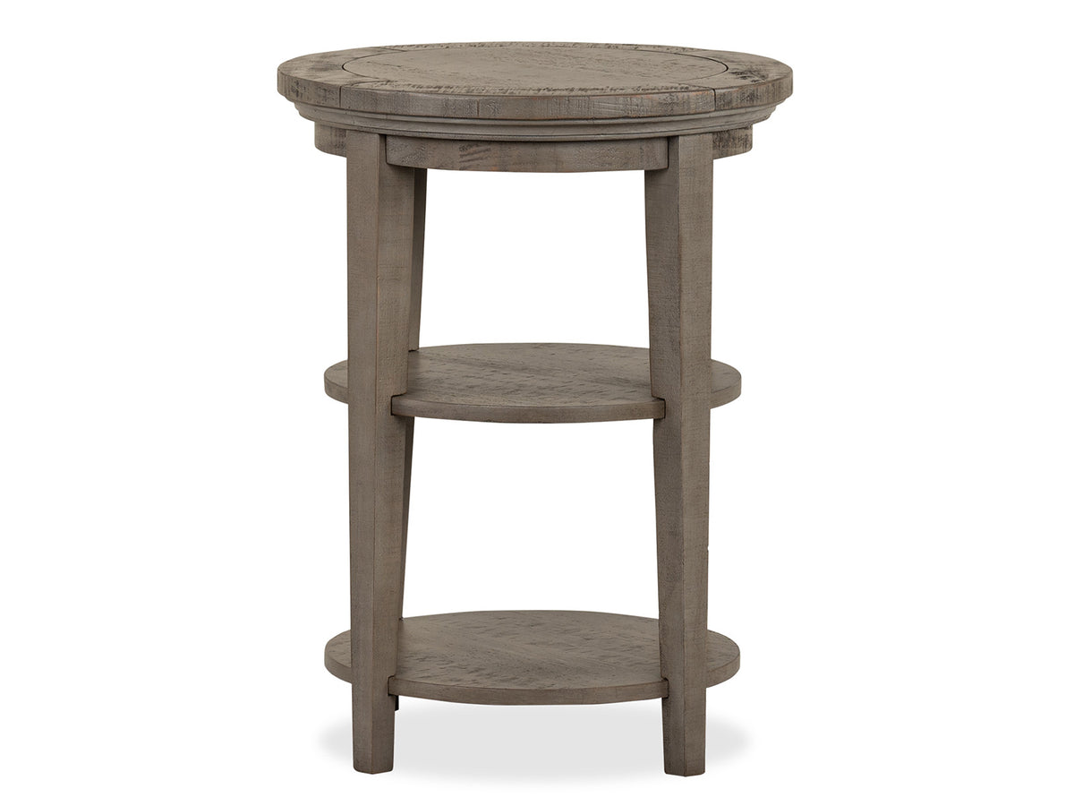 Paxton Place Dovetail Grey Round Accent End Table - T4805-35