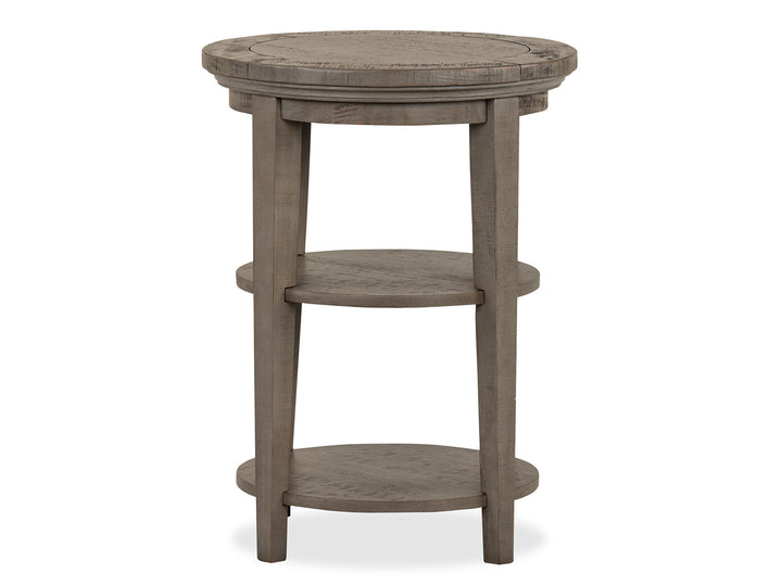 Paxton Place Dovetail Grey Round Accent End Table - T4805-35
