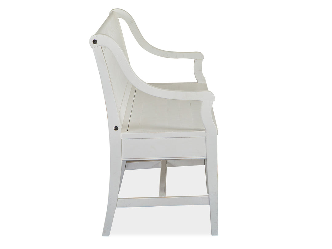 Heron Cove Chalk White And Dovetail Grey Bench - D4400-79