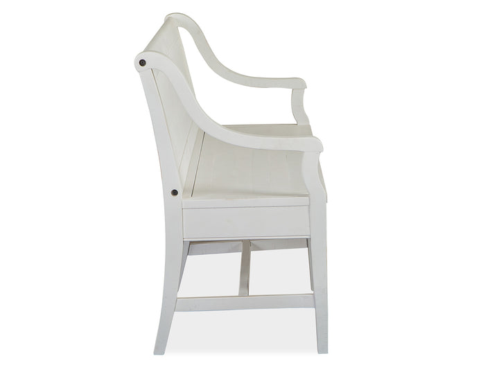 Heron Cove Chalk White And Dovetail Grey Bench - D4400-79