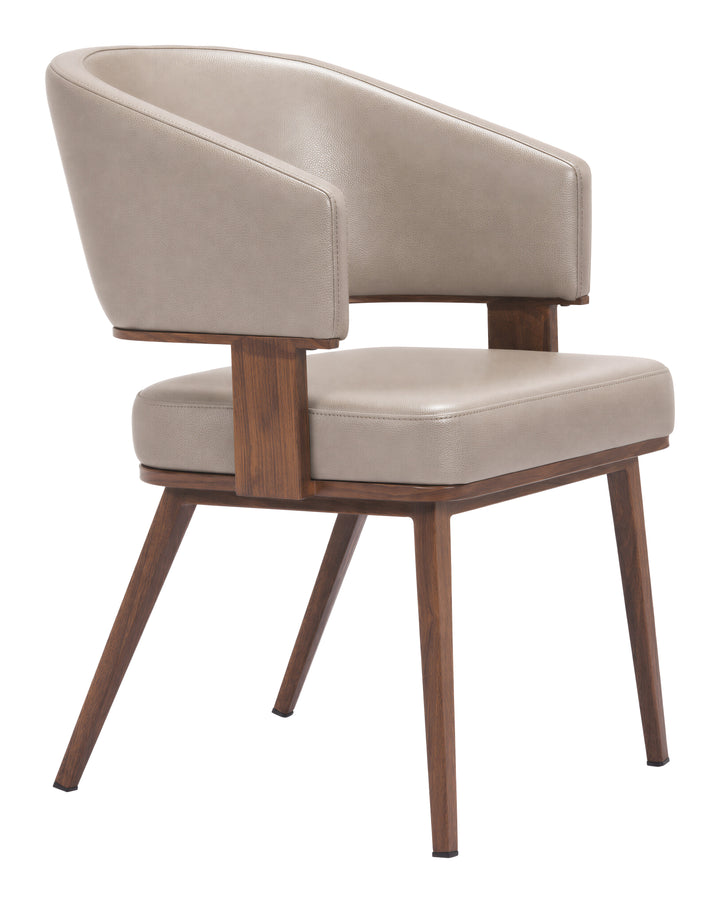 Poise Dining Chair Brown & Walnut - 111335