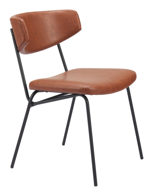 Zuo Charon Dining Chair (Set of 2) Vintage Brown DINING CHAIRS