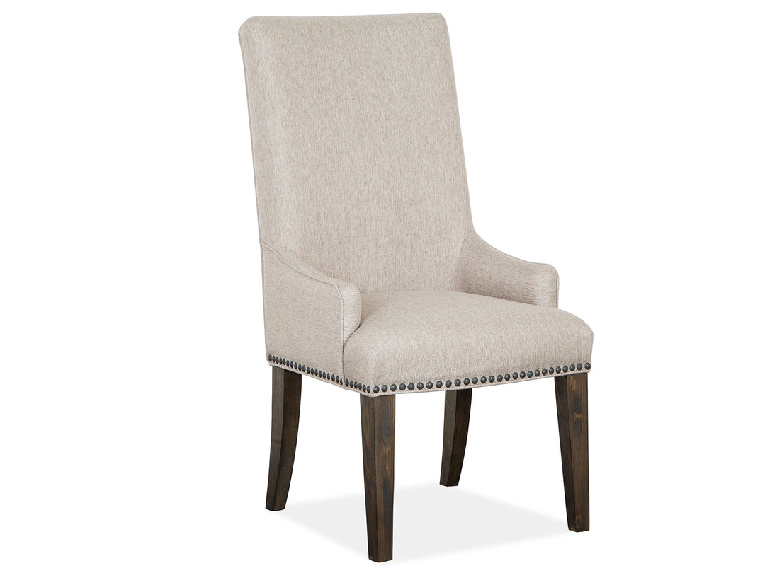 Bellamy Peppercorn Upholstered Host Chair - Set of 2 - D4796-63