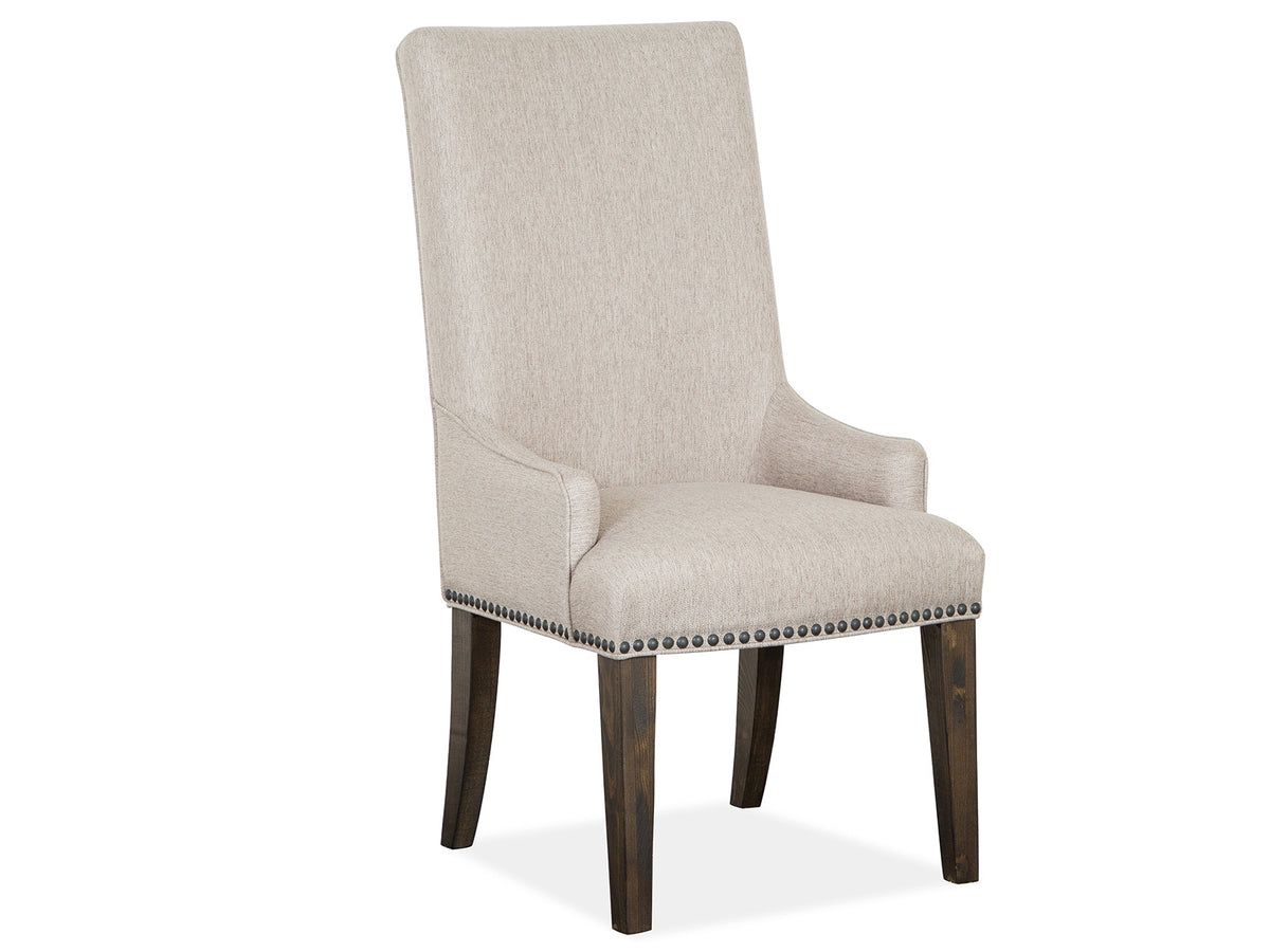 Bellamy Peppercorn Upholstered Host Chair - Set of 2 - D4796-63