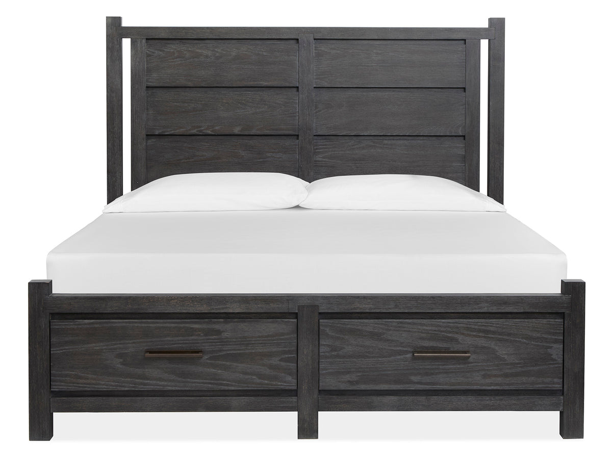Plum Creek Ravenwood Black California King Panel Storage Bed - B5990-74A