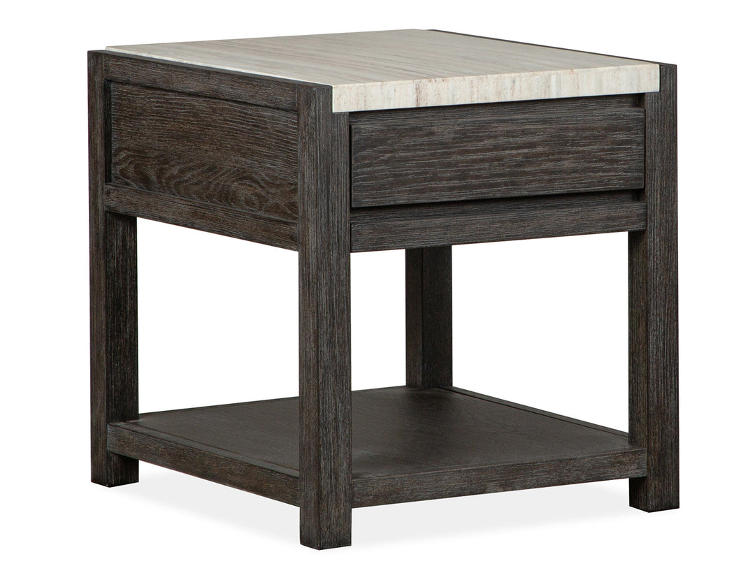 Plum Creek Ravenwood Black Rectangular End Table - T5990-03