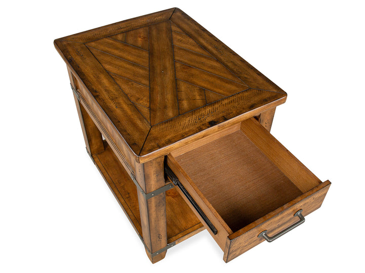 Chesterfield Farmhouse Timber Rectangular End Table - T4717-03