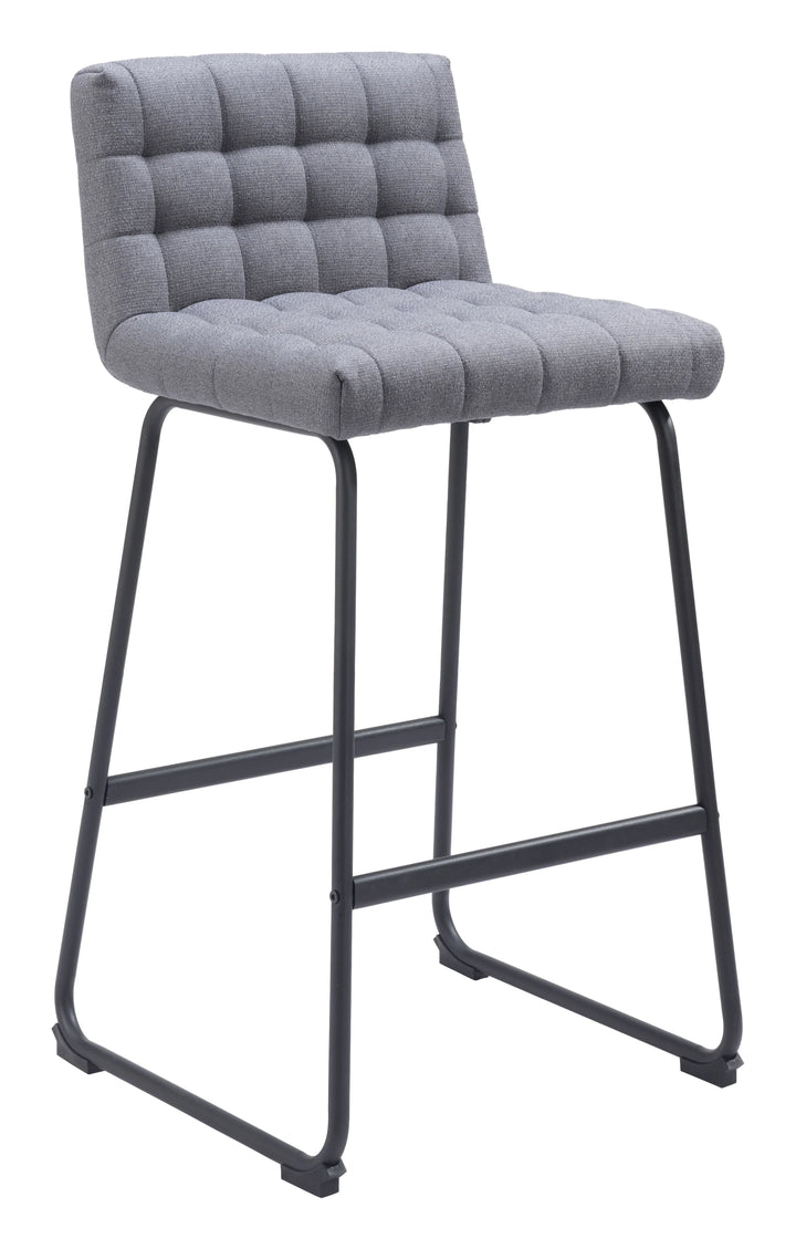 Pago Barstool (Set of 2) Gray - AmericanHomeFurniture