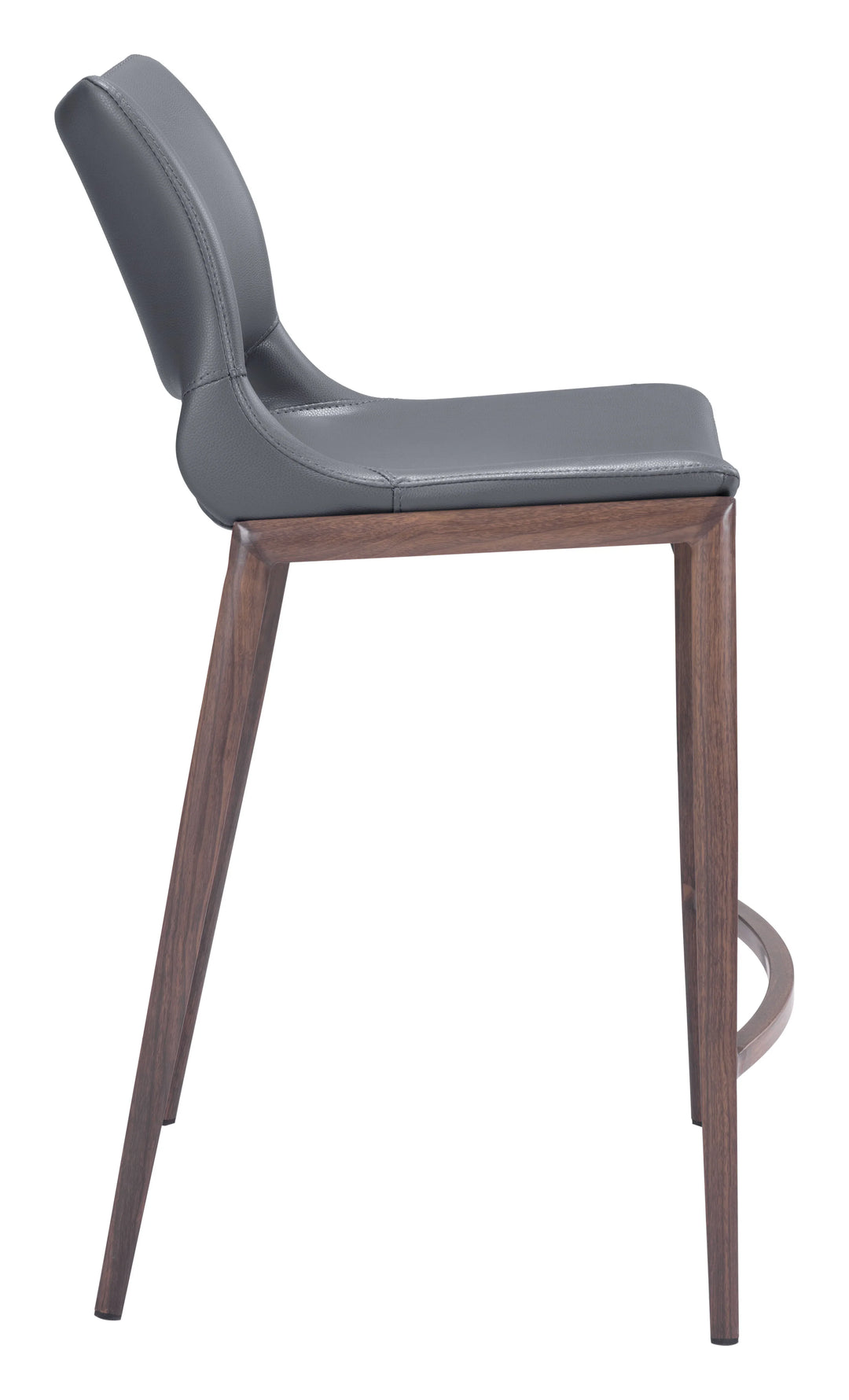 Ace Counter Stool (Set of 2) Dark Gray & Walnut - AmericanHomeFurniture