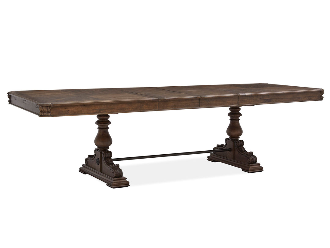 Durango Willadeene Brown Extendable Trestle Dining Table - D5133-21