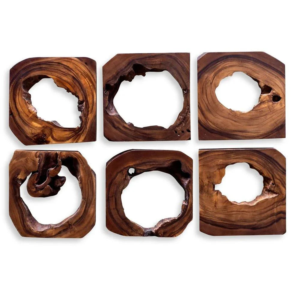 Adlai Wood Wall Art - Set of 6 - AmericanHomeFurniture