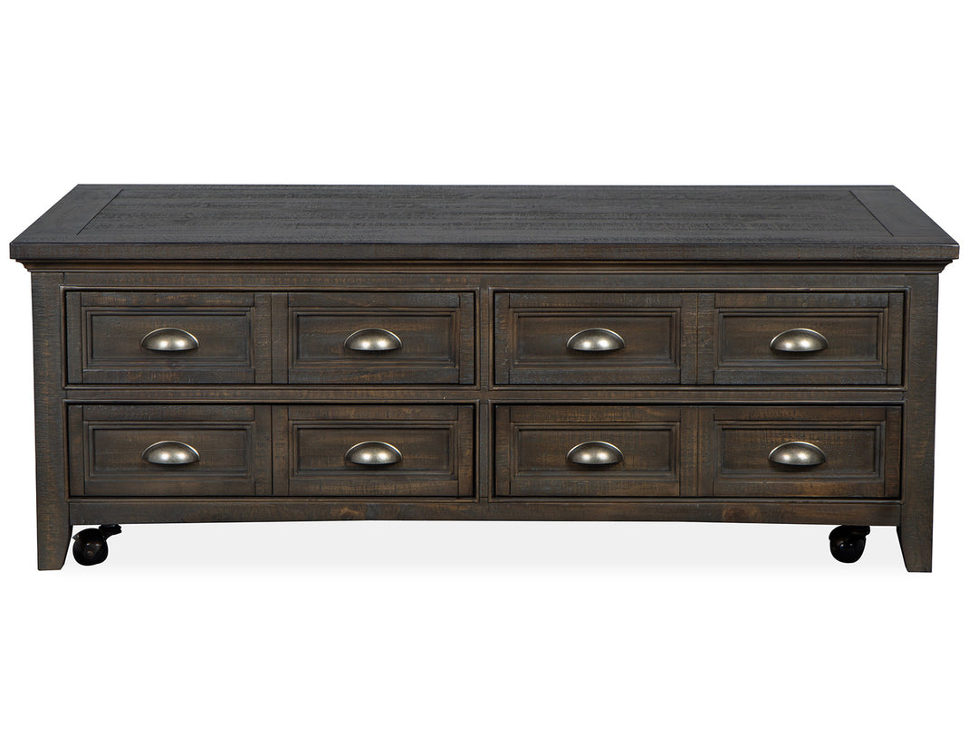 Westley Falls Graphite Lift Top Storage Cocktail Table With Casters - T4399-50