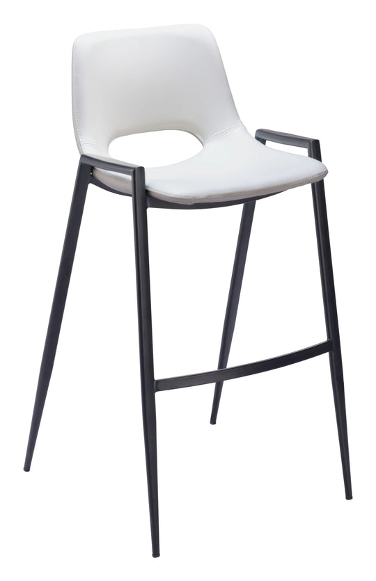 Zuo Desi Barstool (Set of 2) White BAR STOOLS + COUNTER STOOLS