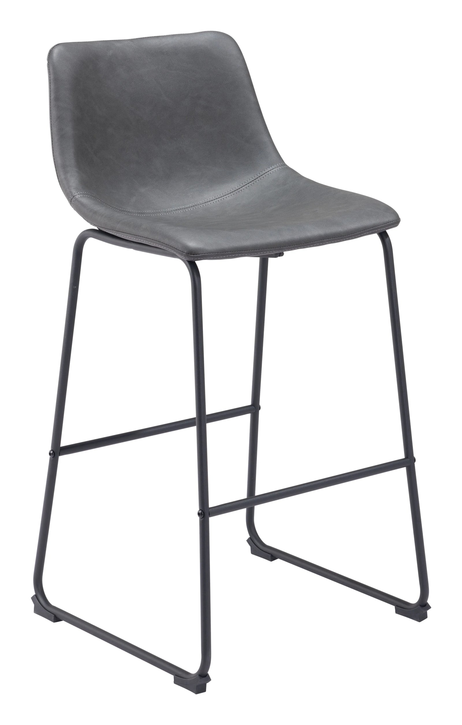 Zuo Smart Barstool (Set of 2) Charcoal BAR STOOLS + COUNTER STOOLS