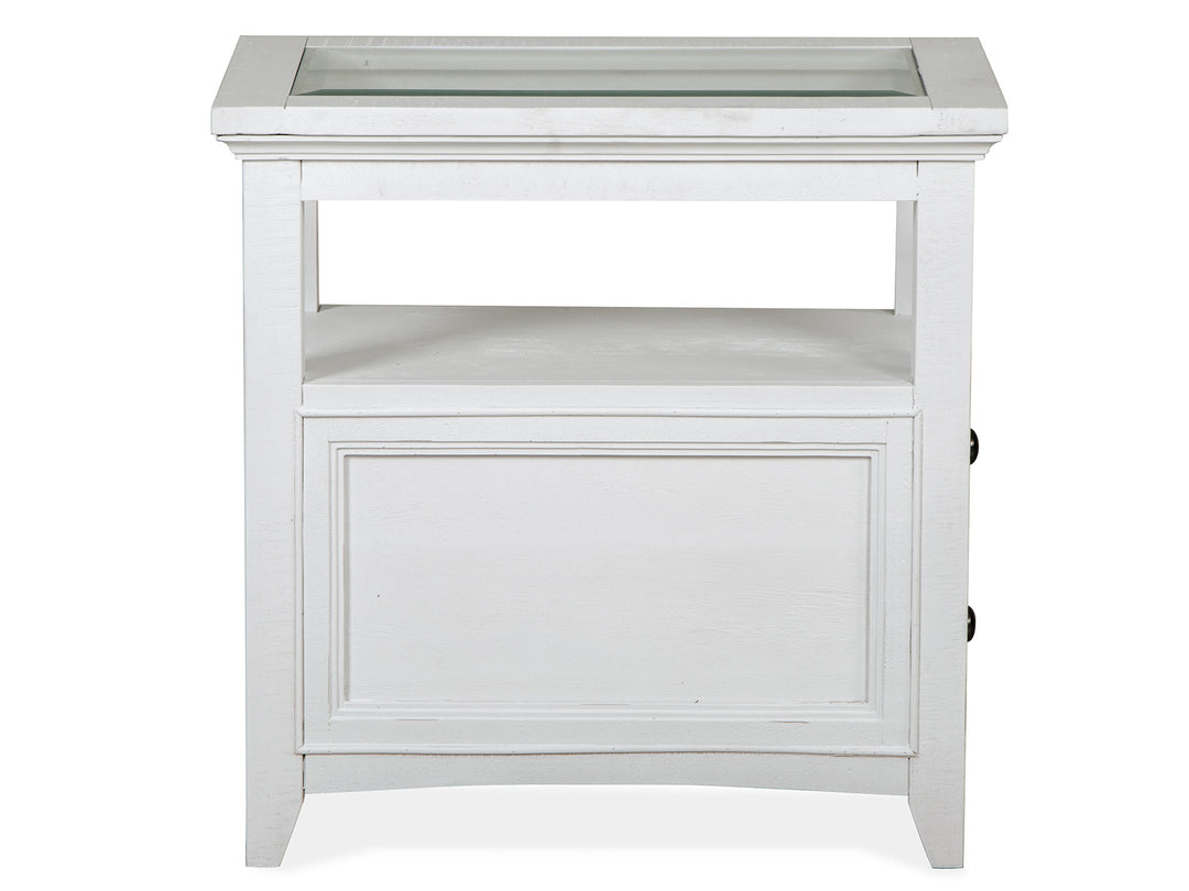 Heron Cove Chalk White Chairside End Table - T4400-10
