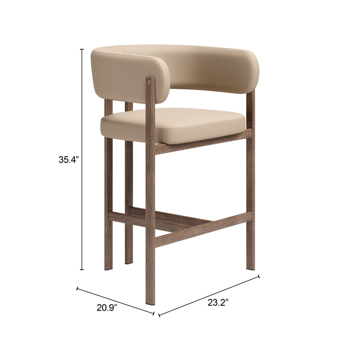 Ruge Counter Stool (Set of 2) Beige - 111239