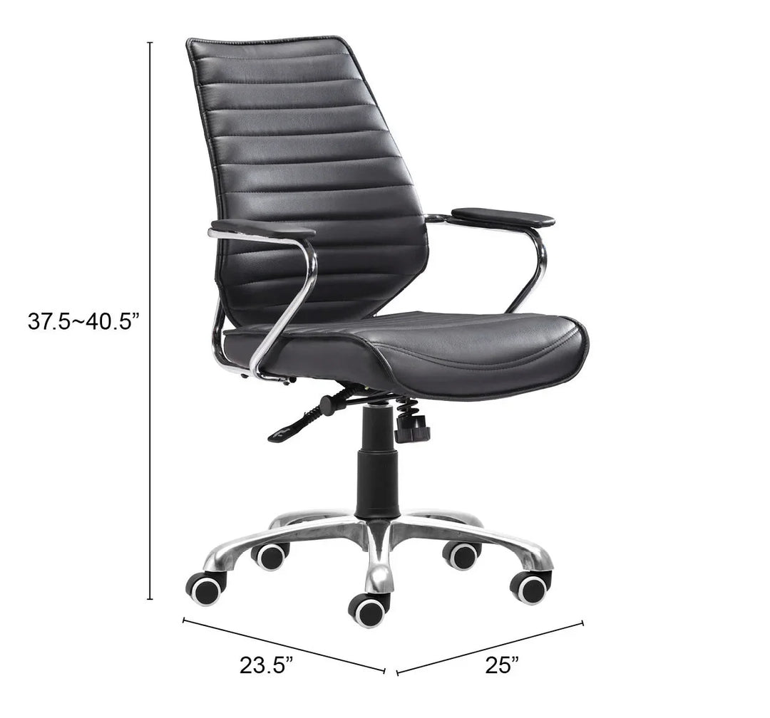 Enterprise Low Back Office Chair Black - AmericanHomeFurniture