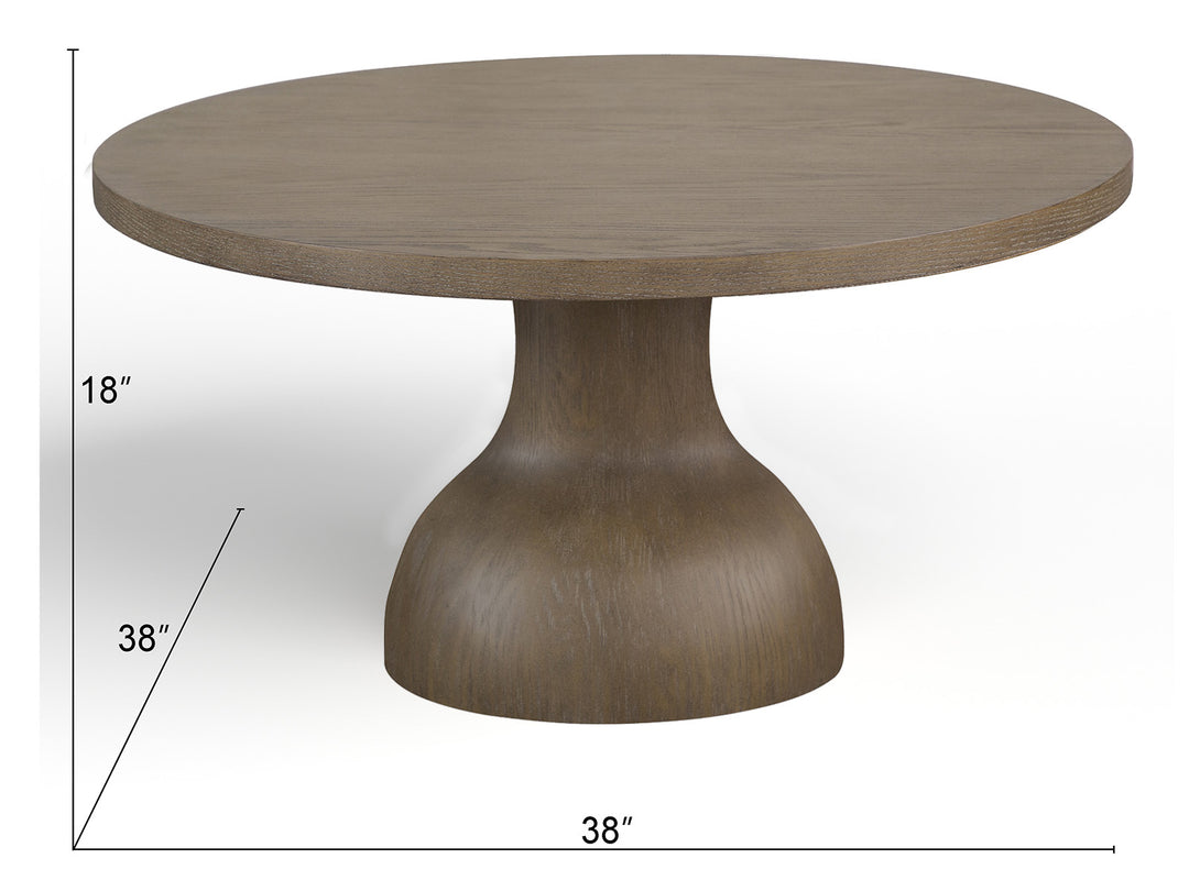 Bosley Lt. Brown Porpoise Round Cocktail Table - T5693-45