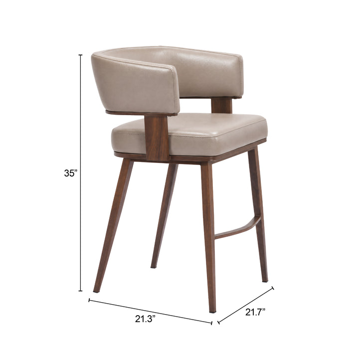 Poise Counter Stool Brown & Walnut - 111396