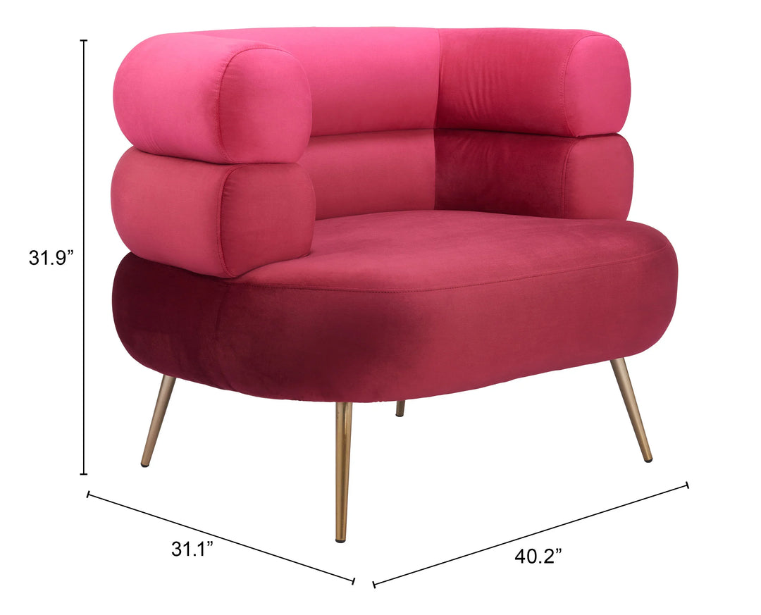 Arish Accent Chair Red - AmericanHomeFurniture