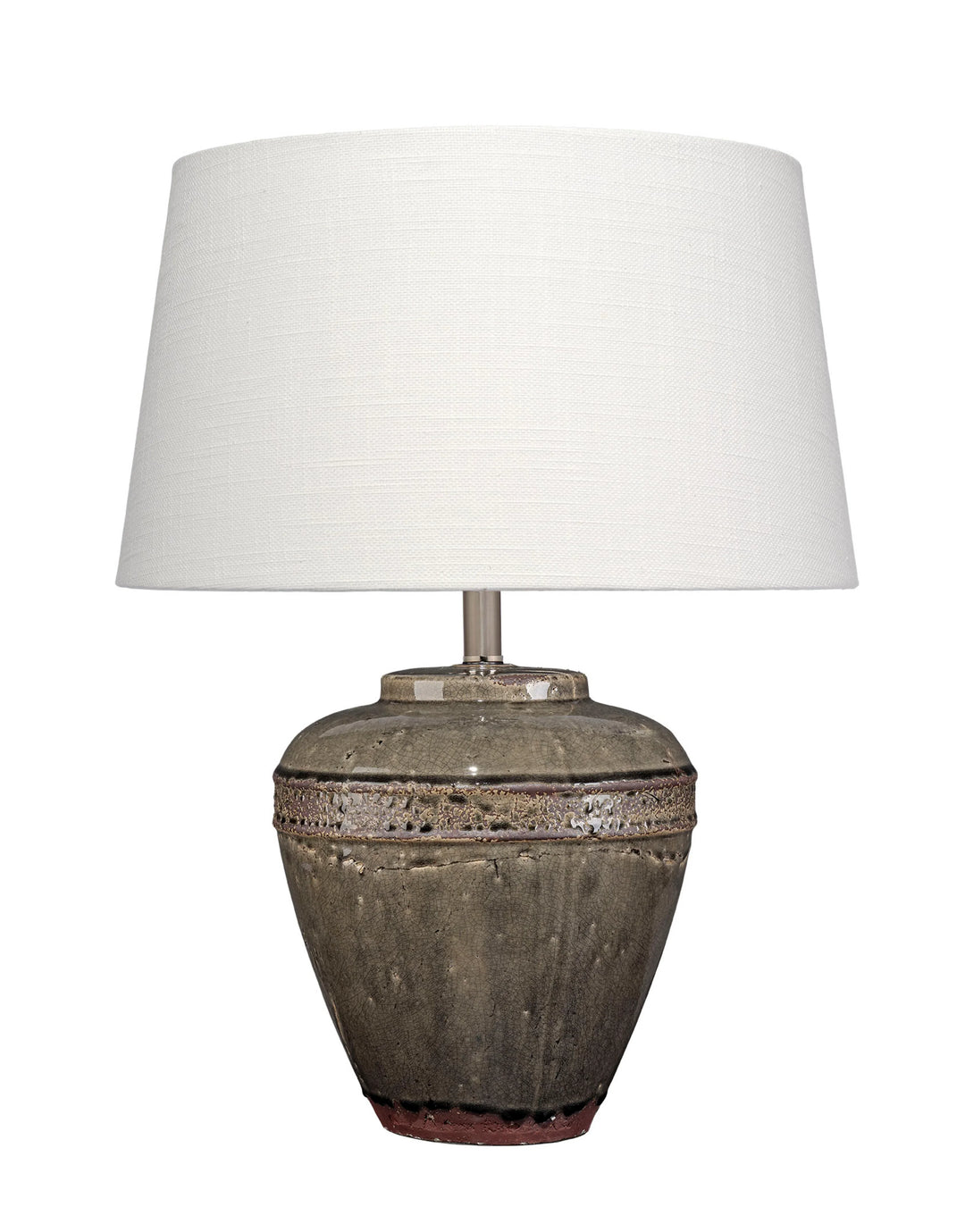 Avondale Ceramic Table Lamp with Linen Shade - AmericanHomeFurniture