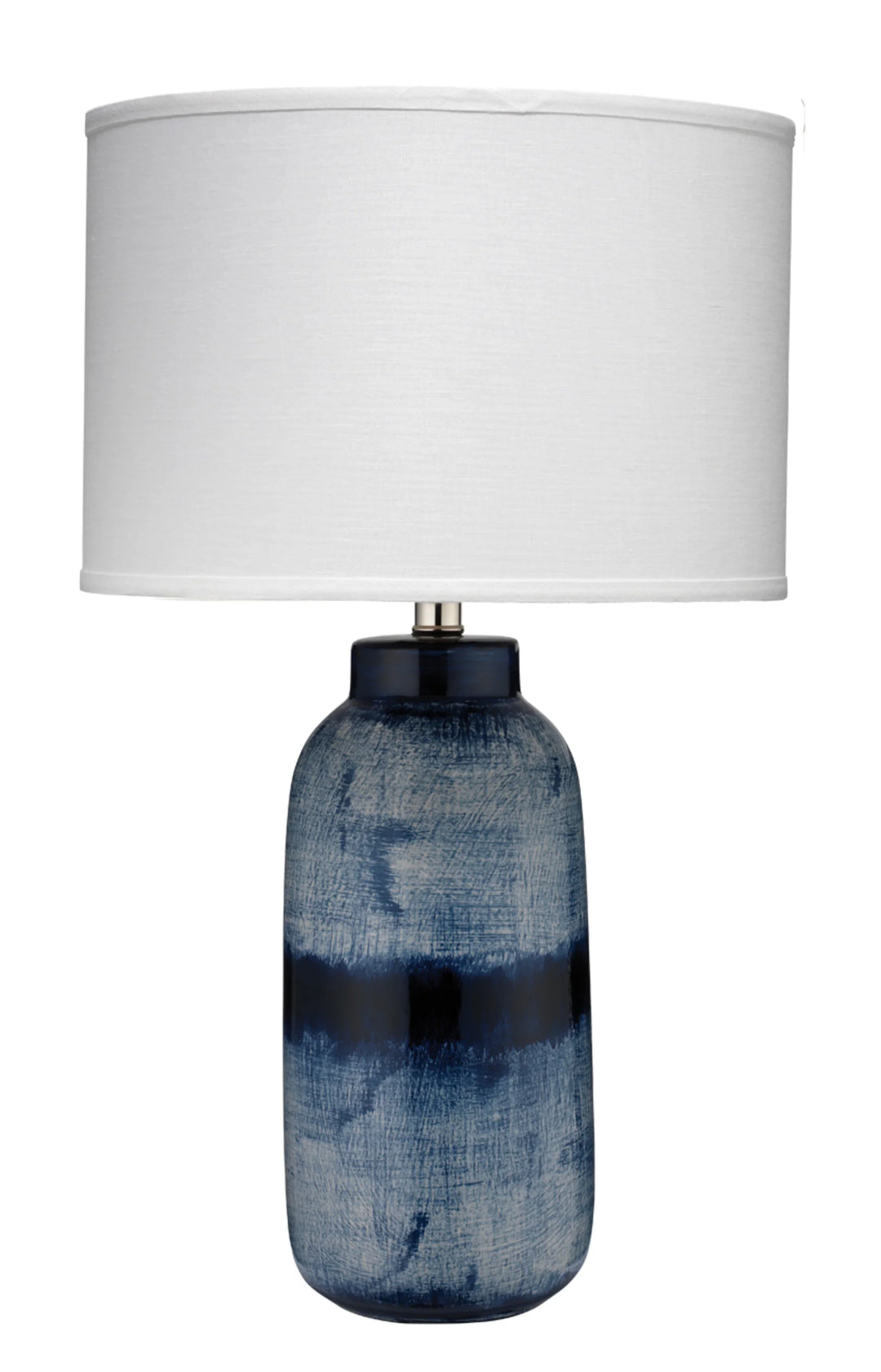 Batik Ceramic Table Lamp with Linen Shade - Medium - AmericanHomeFurniture