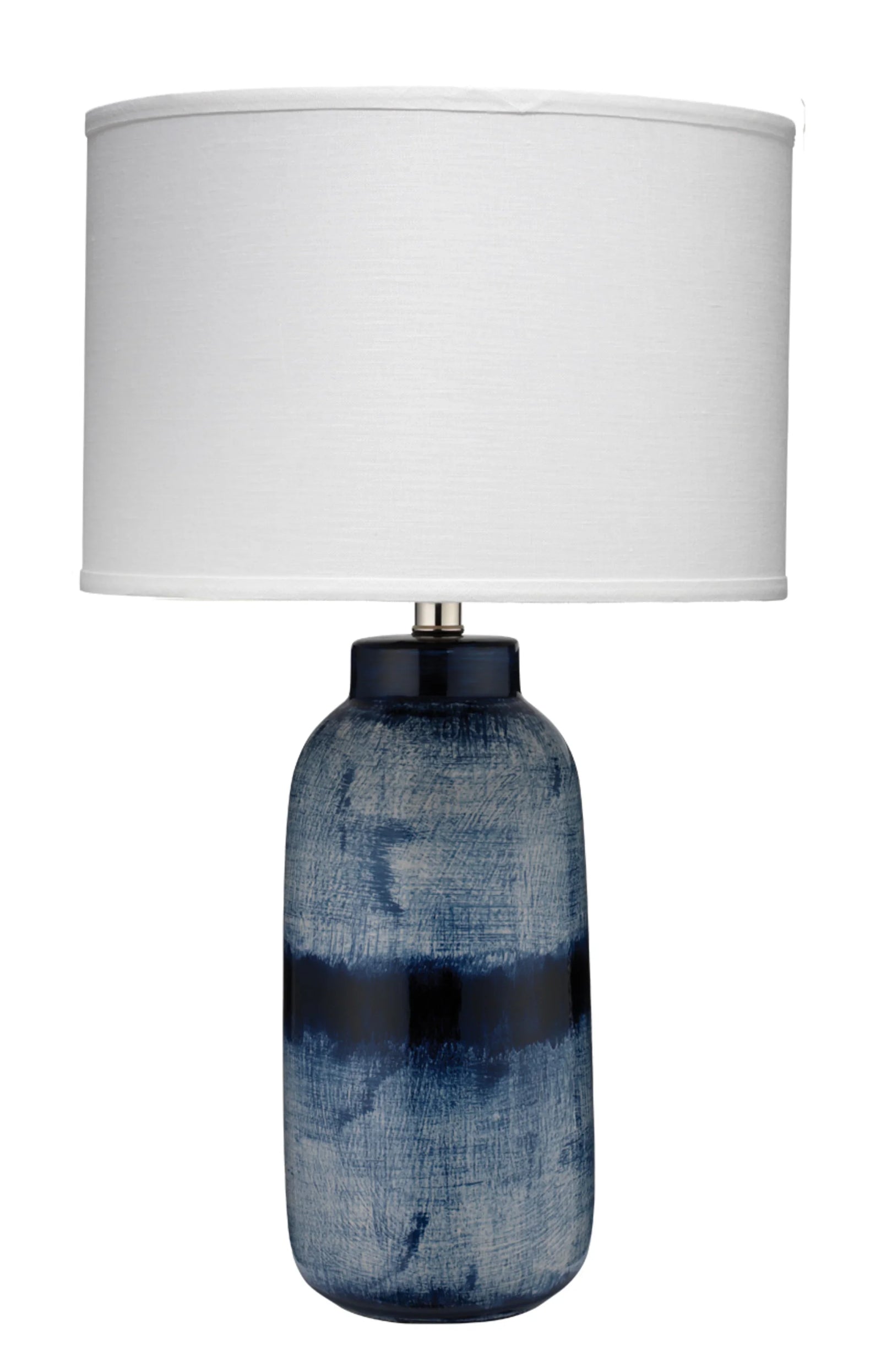Jamie Young Batik Ceramic Table Lamp with Linen Shade - Medium TABLE LAMPS