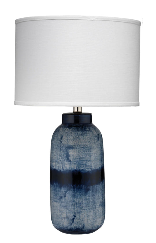 Jamie Young Batik Ceramic Table Lamp with Linen Shade - Medium TABLE LAMPS