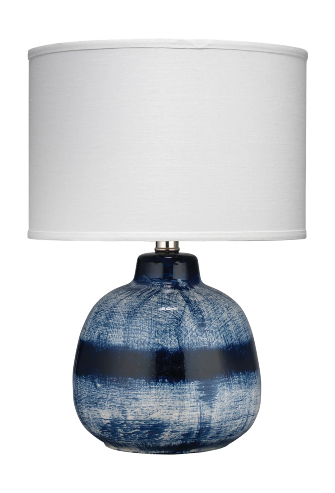 Batik Ceramic Table Lamp with Linen Shade - Small - AmericanHomeFurniture