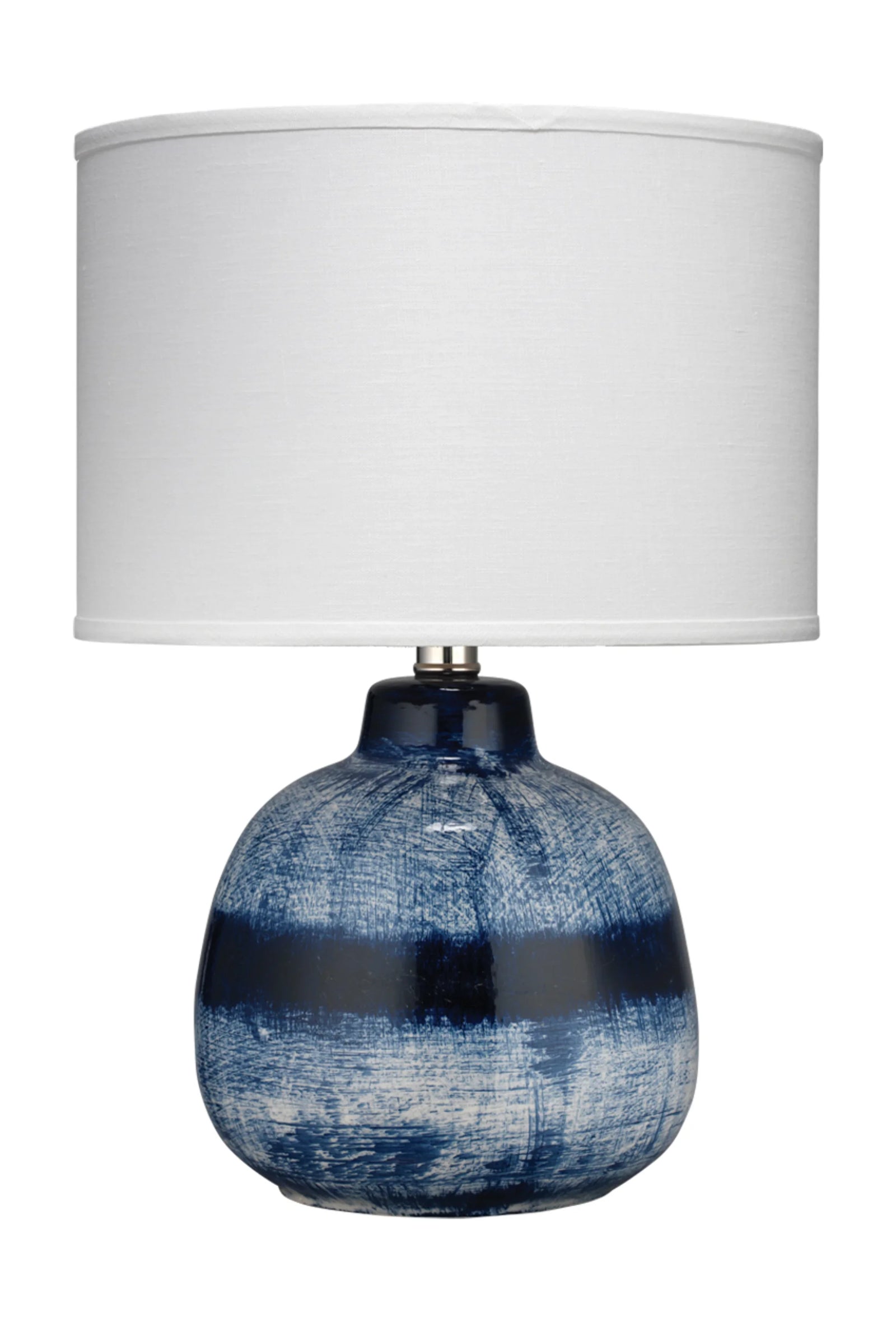 Jamie Young Batik Ceramic Table Lamp with Linen Shade - Small TABLE LAMPS