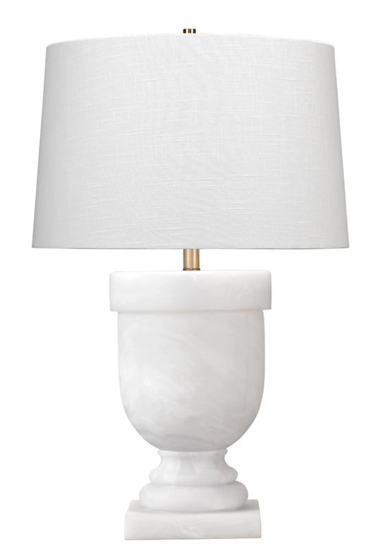 Jamie Young Carnegie Resin Table Lamp with Linen Shade TABLE LAMPS
