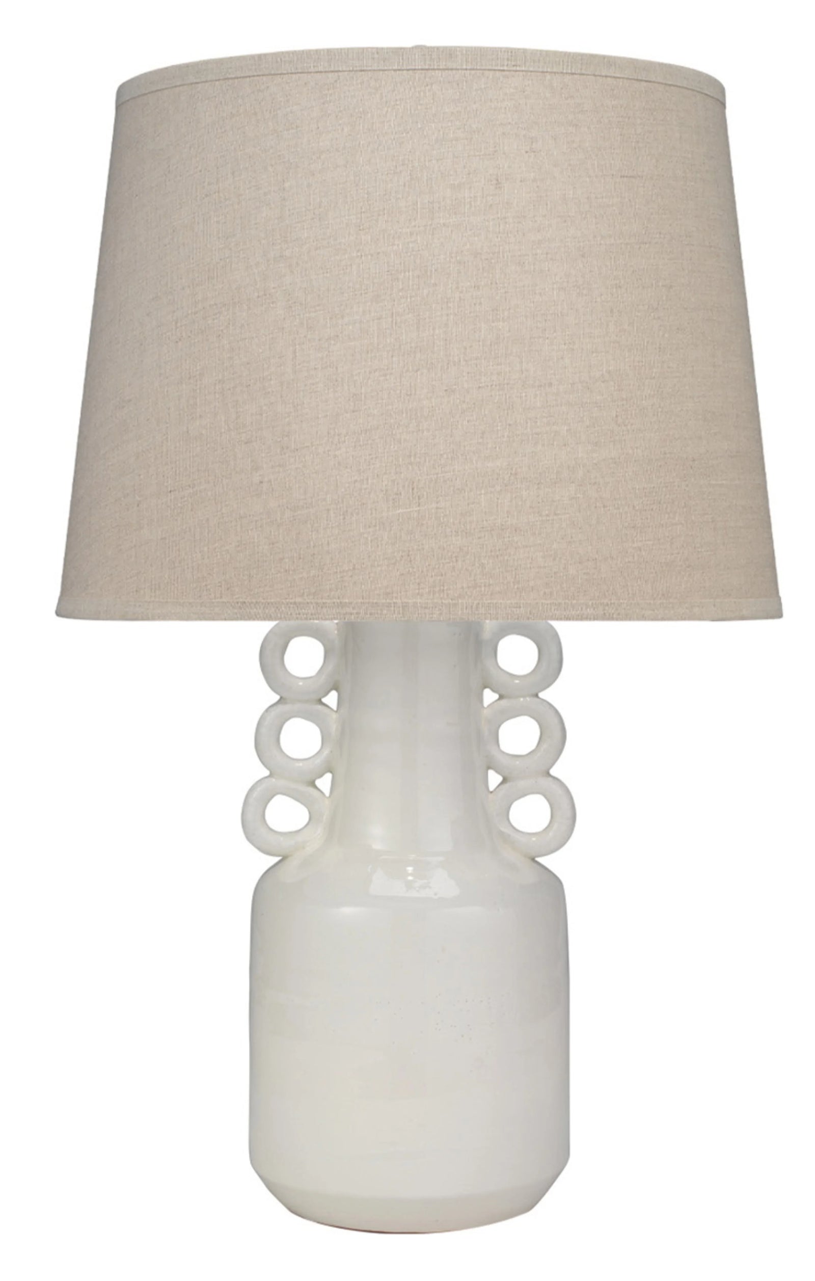 Jamie Young Circus Ceramic Table Lamp with Linen Shade TABLE LAMPS