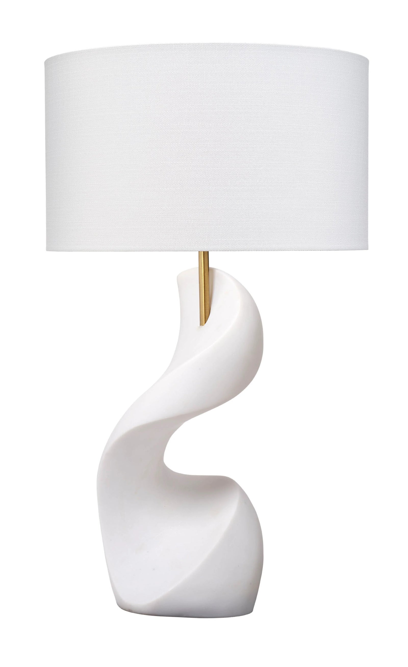 Jamie Young Cobra Ricestone Table Lamp with Linen Shade TABLE LAMPS