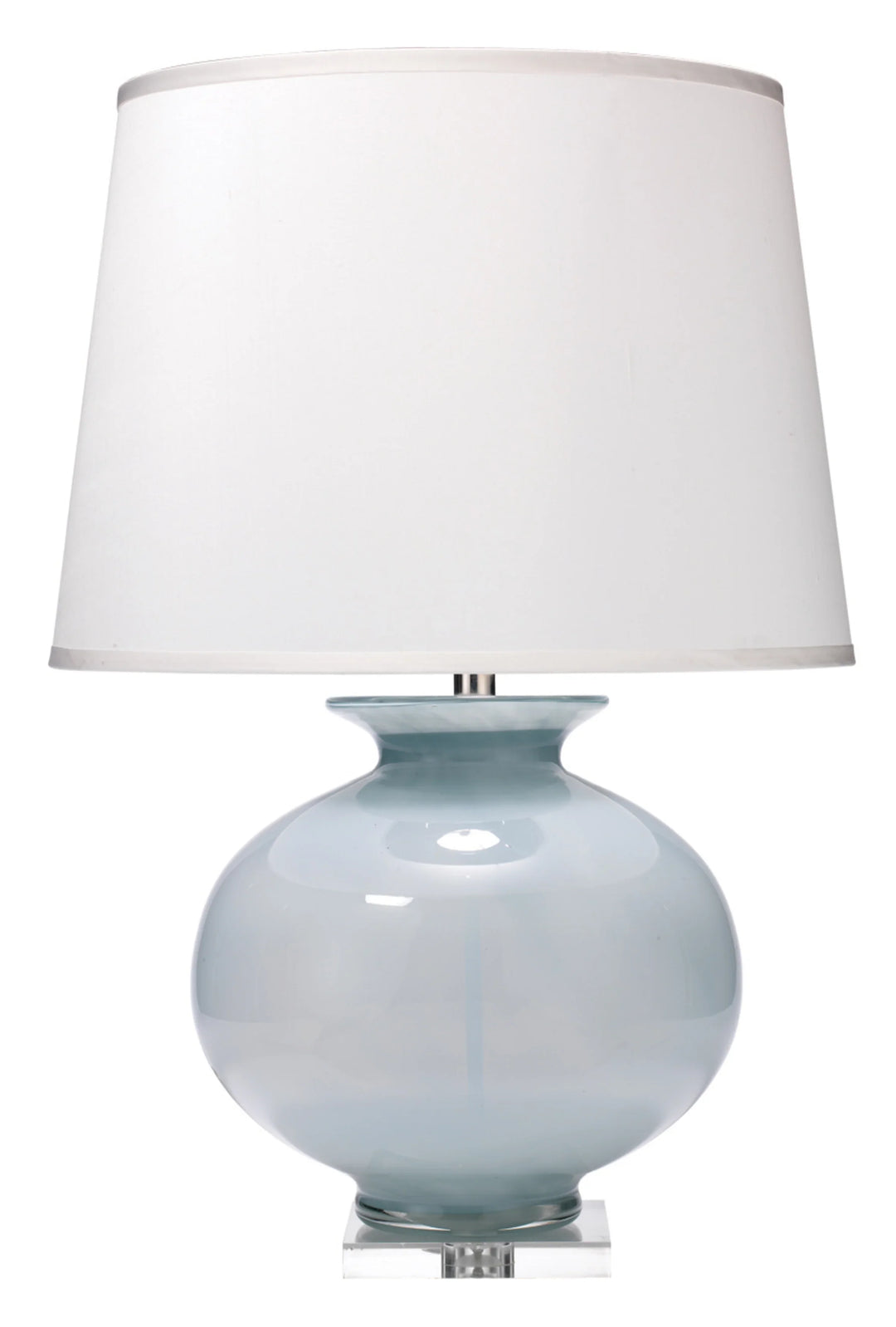 Heirloom Glass Table Lamp with Linen Shade - AmericanHomeFurniture