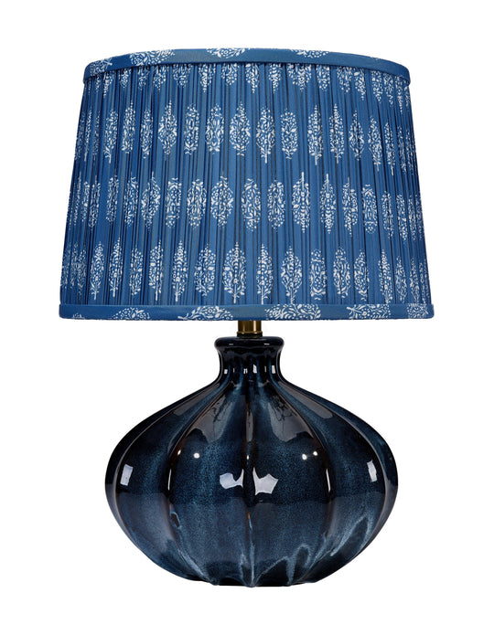 Jamie Young Hershey Ceramic Table Lamp with Cotton Shade TABLE LAMPS