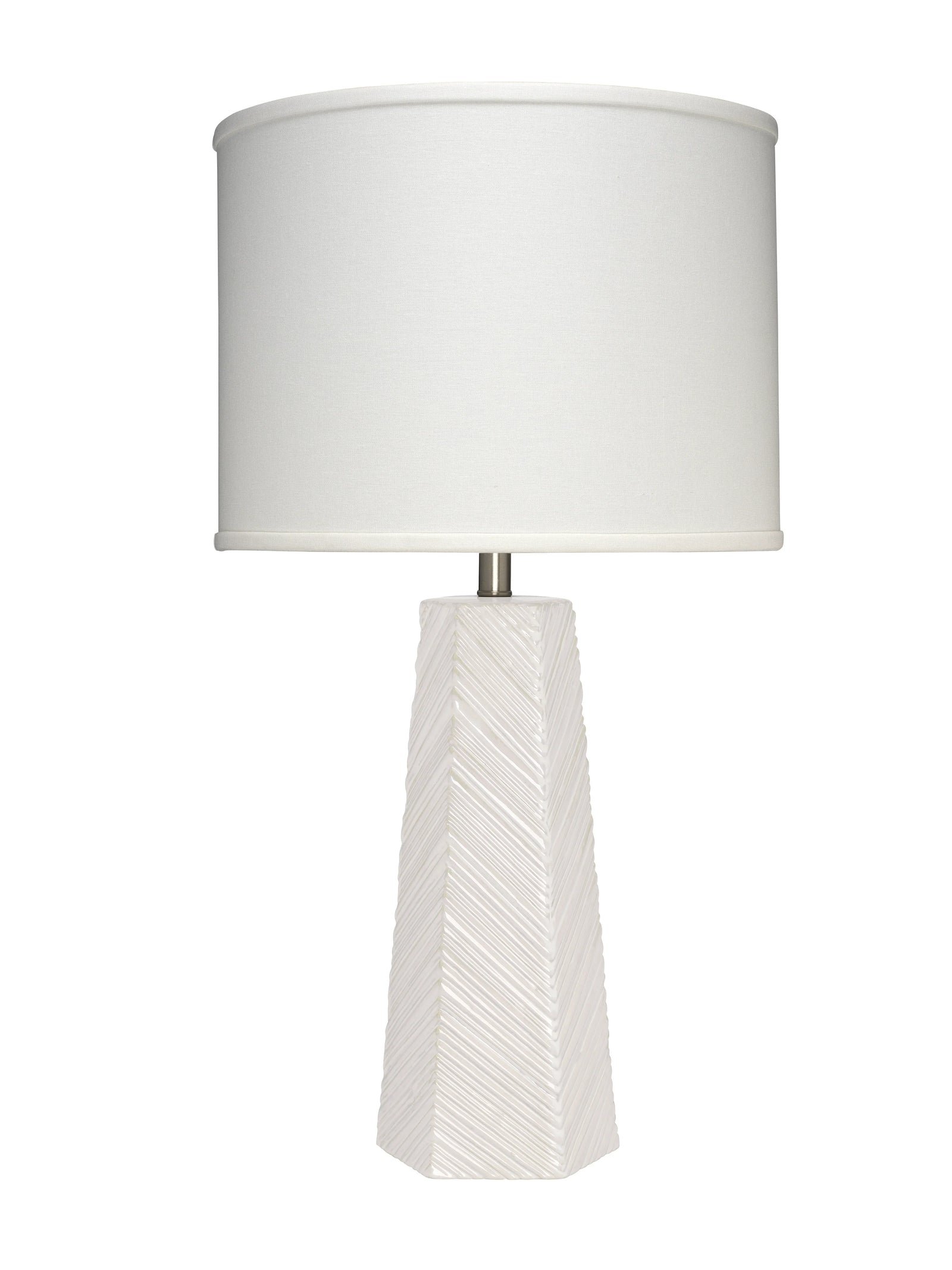 Jamie Young High Rise Glass Table Lamp with Linen Shade TABLE LAMPS