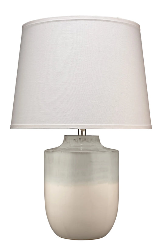 Jamie Young Lagoon Ceramic Table Lamp with Linen Shade TABLE LAMPS